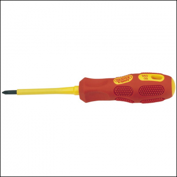 Draper 960CSB VDE Approved Fully Insulated Cross Slot Screwdriver, No.1 x 80mm (Sold Loose) - Code: 69225 - Pack Qty 1