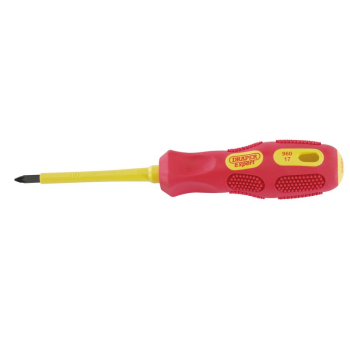 Draper 960PZ Draper Expert VDE Approved Fully Insulated PZ TYPE Screwdriver, No.1 x 80mm - Code: 69228 - Pack Qty 1