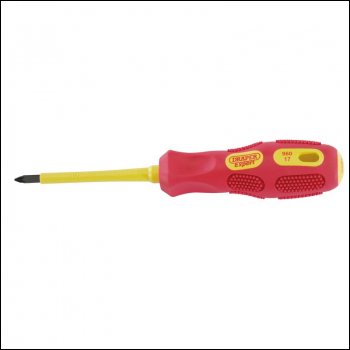 Draper 960PZ VDE Approved Fully Insulated PZ TYPE Screwdriver, No.1 x 80mm - Code: 69228 - Pack Qty 1