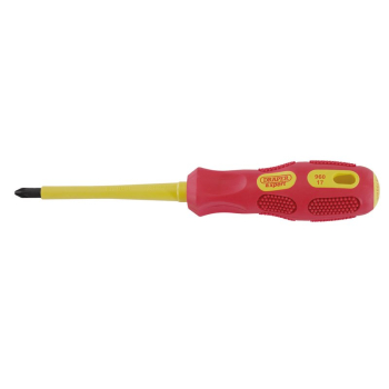 Draper 960PZ Draper Expert VDE Approved Fully Insulated PZ TYPE Screwdriver, No.2 x 100mm - Code: 69229 - Pack Qty 1