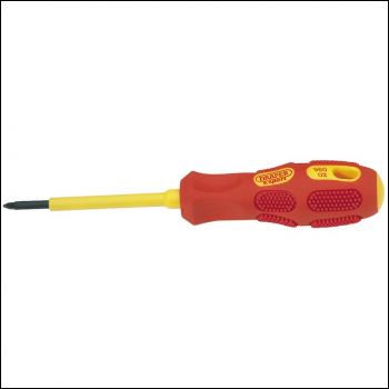 Draper 960PZB VDE Approved Fully Insulated PZ TYPE Screwdriver, No.0 x 60mm (Sold Loose) - Code: 69230 - Pack Qty 1