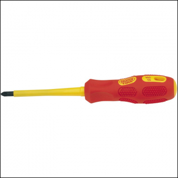 Draper 960PZB VDE Approved Fully Insulated PZ TYPE Screwdriver, No.2 x 100mm (Sold Loose) - Code: 69232 - Pack Qty 1