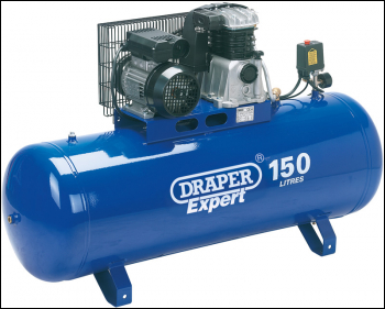 DRAPER Draper Expert Stationary Belt-Driven Air Compressor, 150L, 2.2kW - Pack Qty 1 - Code: 69337