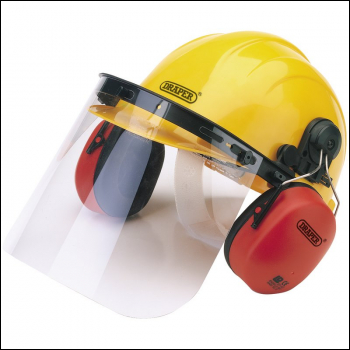Draper SHEMV Safety Helmet with Ear Muffs and Visor - Code: 69933 - Pack Qty 1