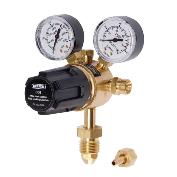 Draper WREGICO2-2G Industrial Gas Bottle Regulator with Double Gauge, 300 bar - Code: 70147 - Pack Qty 1