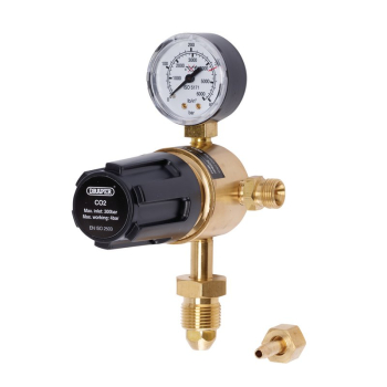 Draper WREGICO2-1G Industrial Gas Bottle Regulator with Single Gauge, 300 bar - Code: 70151 - Pack Qty 1