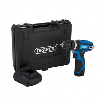 Draper CHD12VD 12V Combi Drill, 1 x 1.5Ah Battery, 1 x Fast Charger - Code: 70256 - Pack Qty 1
