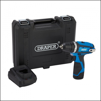 Draper DD12VD 12V Drill Driver, 1 x 1.5Ah Battery, 1 x Fast Charger - Code: 70328 - Pack Qty 1