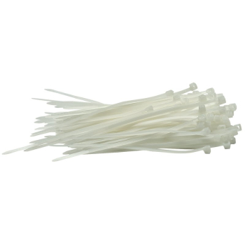 Draper CT1W Cable Ties, 2.5 x 100mm, White (Pack of 100) - Code: 70390 - Pack Qty 1