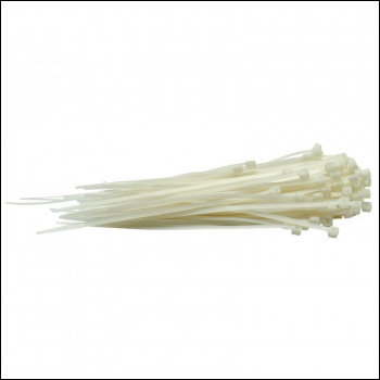 Draper CT2W Cable Ties, 3.6 x 150mm, White (Pack of 100) - Code: 70392 - Pack Qty 1