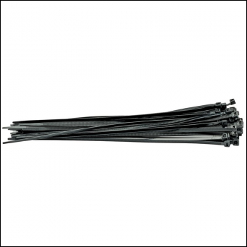Draper CT4B Cable Ties, 4.8 x 300mm, Black (Pack of 100) - Code: 70397 - Pack Qty 1
