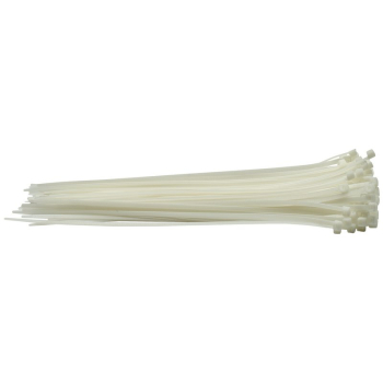 Draper CT4W Cable Ties, 4.8 x 300mm, White (Pack of 100) - Code: 70399 - Pack Qty 1