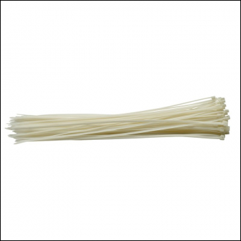 Draper CT5W Cable Ties, 4.8 x 400mm, White (Pack of 100) - Code: 70401 - Pack Qty 1