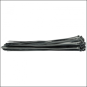 Draper CT6B Cable Ties, 7.6 x 400mm, Black (Pack of 100) - Code: 70403 - Pack Qty 1