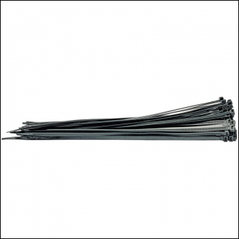 Draper CT7B Cable Ties, 8.8 x 500mm, Black (Pack of 100) - Code: 70408 - Pack Qty 1