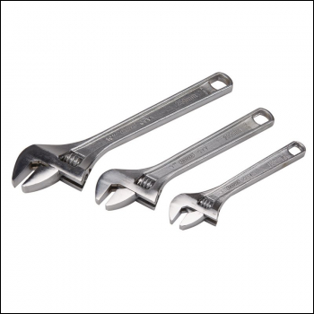 Draper 371CP/3 Adjustable Wrench Set (3 Piece) - Code: 70409 - Pack Qty 1