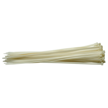 Draper CT7W Cable Ties, 8.8 x 500mm, White (Pack of 100) - Code: 70410 - Pack Qty 1