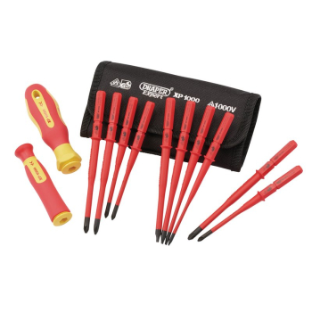 Draper 965SLIM/I/12 XP1000® VDE Slimline Interchangeable Screwdriver Set (12 Piece) - Code: 70867 - Pack Qty 1