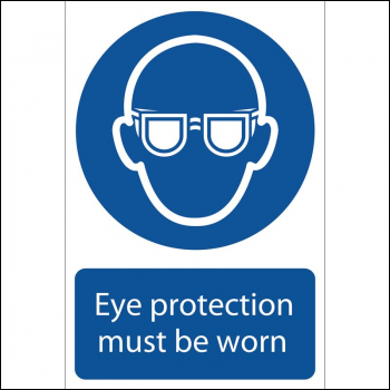 Draper SS03 Eye Protection' Mandatory Sign, 200 x 300mm - Code: 72080 - Pack Qty 1