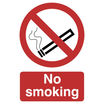 Draper SS15 'No Smoking' Prohibition Sign, 200 x 300mm - Code: 72165 - Pack Qty 1