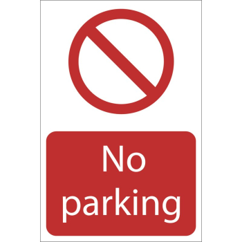 Draper SS19 No Parking' Prohibition Sign, 200 x 300mm - Discontinued - Code: 72198 - Pack Qty 1