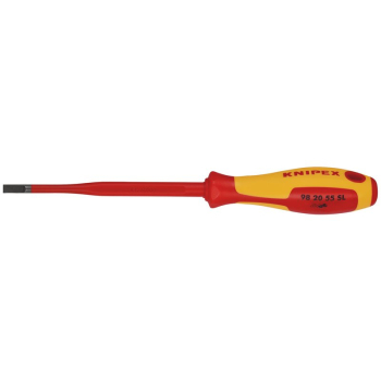 Draper 98 20 55 SL KNIPEX 98 20 55 SL VDE Insulated Slotted Screwdriver, 5.5 x 100mm - Slim - Code: 72391 - Pack Qty 1