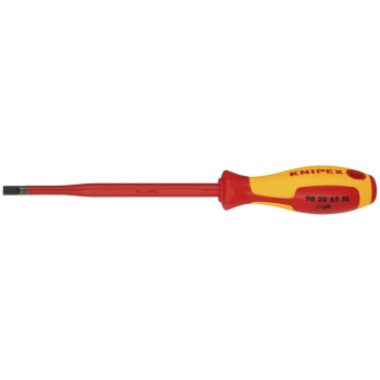 Draper 98 20 65 SL KNIPEX 98 20 65 SL VDE Insulated Slotted Screwdriver, 6.5 x 150mm - Slim - Code: 72436 - Pack Qty 1
