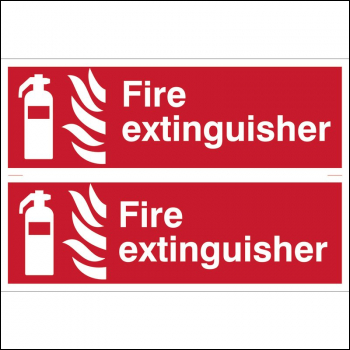 Draper SS30 Fire Extinguisher' Fire Equipment Sign (Pack of 2) - Code: 72444 - Pack Qty 1