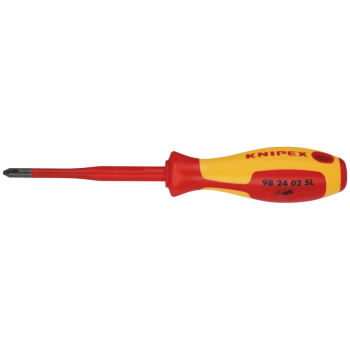 Draper 98 24 02 SL KNIPEX 98 24 02 SL VDE Insulated Phillips Screwdriver PH2 x 100mm - Slim - Code: 72453 - Pack Qty 1
