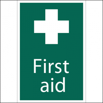 Draper SS41 'First Aid' Safety Sign, 200 x 300mm - Code: 72534 - Pack Qty 1