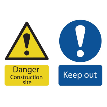 Draper SS52 Danger Construction Site - Discontinued - Code: 72915 - Pack Qty 1