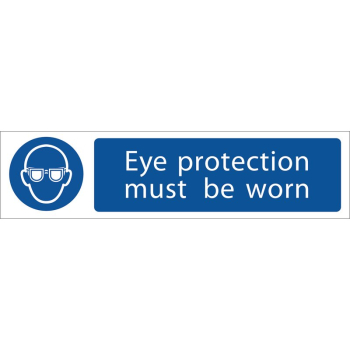 Draper SS59 Eye Protection' Mandatory Sign, 200 x 50mm - Discontinued - Code: 73085 - Pack Qty 1