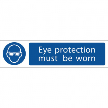 Draper SS59 Eye Protection' Mandatory Sign, 200 x 50mm - Code: 73085 - Pack Qty 1