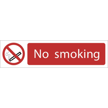 Draper SS64 No Smoking' Prohibition Sign, 200 x 50mm - Code: 73159 - Pack Qty 1