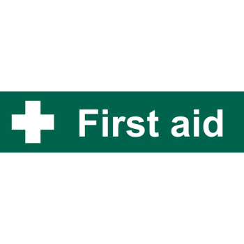 Draper SS73 'First Aid' Safety Sign, 200 x 50mm - Discontinued - Code: 73263 - Pack Qty 1