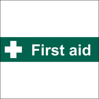 Draper SS73 'First Aid' Safety Sign, 200 x 50mm - Code: 73263 - Pack Qty 1