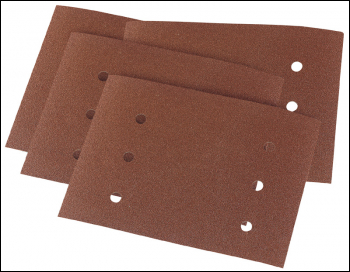 DRAPER Ten 115 x 145mm Assorted Grit Aluminium Oxide Sanding Sheets - Pack Qty 1 - Code: 73522