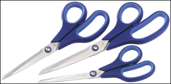DRAPER Soft Grip Household Scissor Set (3 Piece) - Pack Qty 1 - Code: 73962