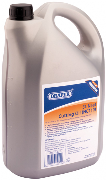DRAPER Neat Cutting Oil (5L) - Pack Qty 1 - Code: 75012