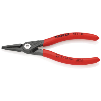 Draper 48 11 J0 SB KNIPEX 48 11 J0 SB Precision Circlip Pliers for internal circlips in bore holes with non-slip plastic coating grey atramentized, 140mm - Code: 75077 - Pack Qty 1