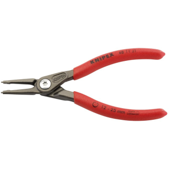Draper 48 11 J1 SB KNIPEX 48 11 J1 SB Precision Circlip Pliers for internal circlips in bore holes with non-slip plastic coating grey atramentized, 140mm - Code: 75078 - Pack Qty 1