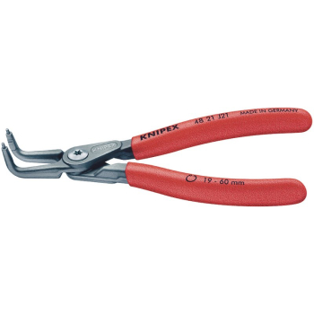 Draper 48 21 J21 SB KNIPEX 48 21 J21 SB Precision Circlip Pliers for internal circlips in bore holes with non-slip plastic coating grey atramentized, 165mm - Code: 75084 - Pack Qty 1
