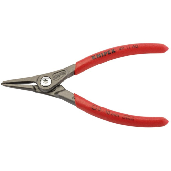 Draper 49 11 A0 SB KNIPEX 49 11 A0 SB Precision Circlip Pliers for external circlips on shafts with non-slip plastic coating grey atramentized, 140mm - Code: 75088 - Pack Qty 1
