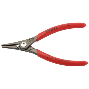 Draper 49 11 A1 SB KNIPEX 49 11 A1 SB Precision Circlip Pliers for external circlips on shafts with non-slip plastic coating grey atramentized, 140mm - Code: 75089 - Pack Qty 1
