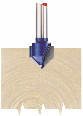Draper RB7 TCT Router Bit, 1/4 inch  Groove, 12.7mm x 90° - Code: 75336 - Pack Qty 1