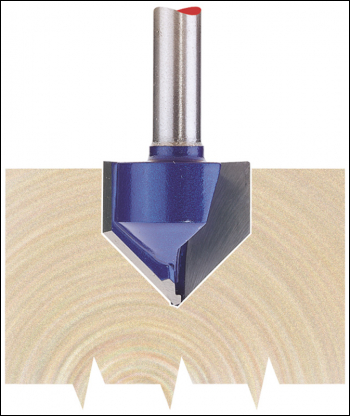 Draper RB8 TCT Router Bit, 1/4 inch  Groove 19mm x 90° - Code: 75337 - Pack Qty 1