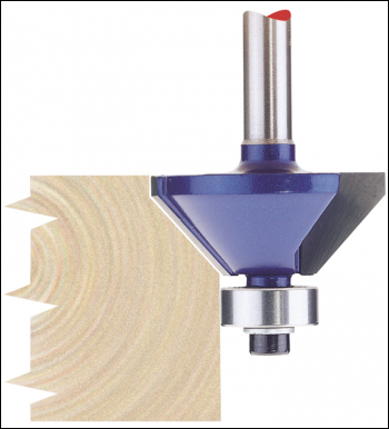 Draper RB11 TCT Router Bit, 1/4 inch  Chamfering, 30mm x 45° - Code: 75340 - Pack Qty 1