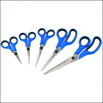 Draper SS5 Soft Grip Household Scissor Set (5 Piece) - Code: 75552 - Pack Qty 1