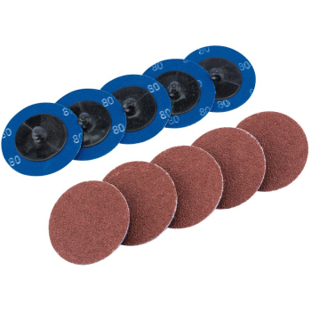 Draper SD2AB Aluminium Oxide Sanding Discs, 50mm, 80 Grit (Pack of 10) - Discontinued - Code: 75610 - Pack Qty 1