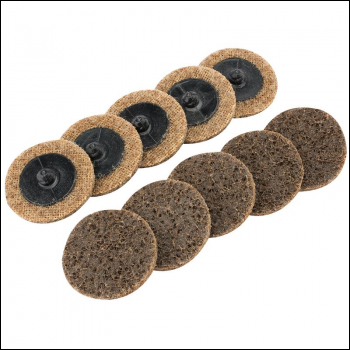 Draper SCP2 Polycarbide Abrasive Pads, 50mm, Coarse (Pack of 10) - Code: 75625 - Pack Qty 1